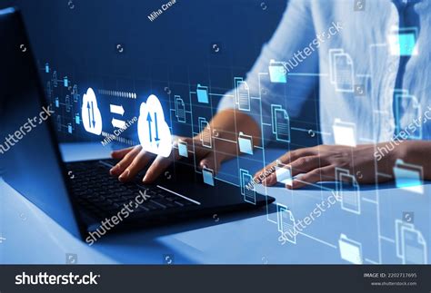 digital system transferring documents ftpfile transfer stock photo