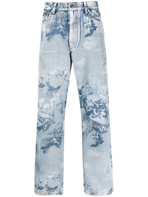 Off-White graphic-print Denim Jeans - Farfetch