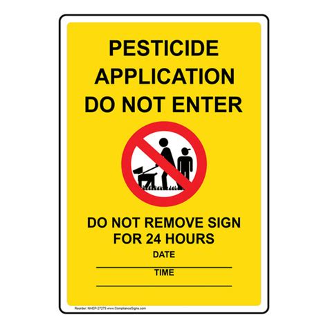 Vertical Sign Chemical Pesticide Application Do