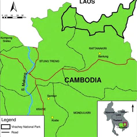 Map Of Kerinci Seblat National Park Indonesia The Area Inside The Red