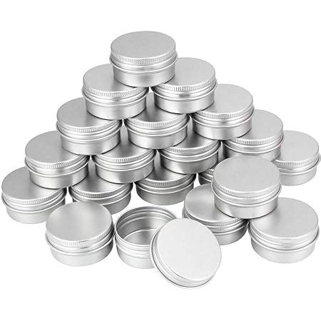 BENECREAT 12 pots de 100 ml en aluminium boîtes de conserve rondes en