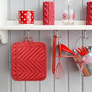 Amazon GROBRO Pack Pocket Pot Holders Cotton Heat Resistant Potholder Multipurpose Hot