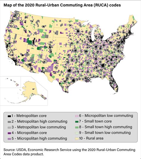 rural urban commuting area codes descriptions  maps economic