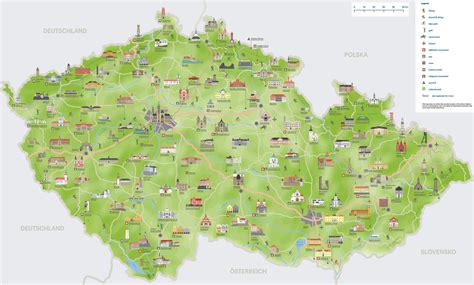 Czech Republic sightseeing map