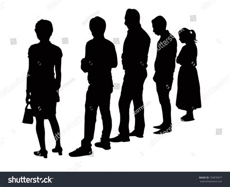 view silhouette people  stock vector royalty