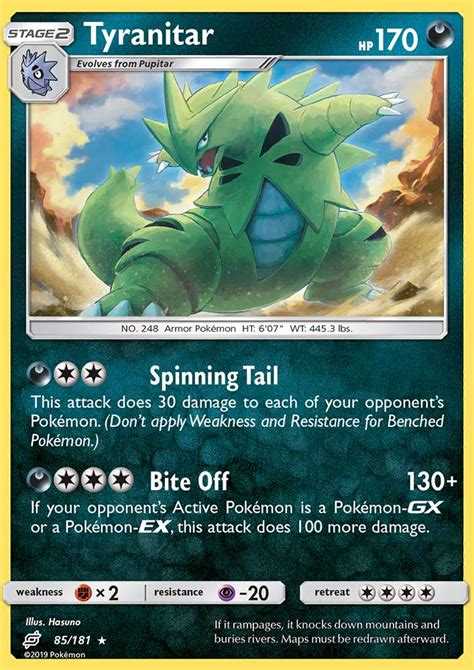 Tyranitar 85 Team Up 2019 Pokemon Card