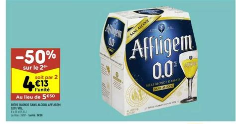 Promo Bi Re Blonde Sans Alcool Affligem Vol Sur Le Me Chez Leader Price Icatalogue Fr