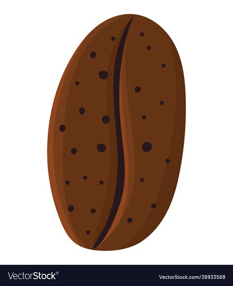 Brown Coffee Bean Royalty Free Vector Image VectorStock