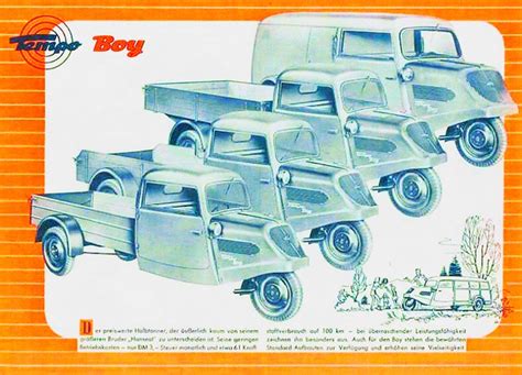 1951 Tempo Boy Three Wheeled Trucks En Wikipedia Org Wiki Flickr