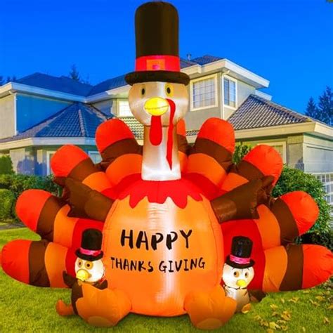 Amazon VIVOHOME 6ft Height Happy Thanksgiving Inflatable LED