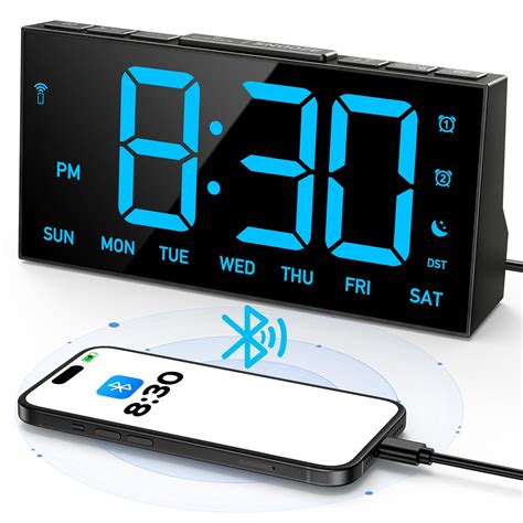 Goloza Wireless Sync Time Digital Alarm Clocks For Bedrooms Digital