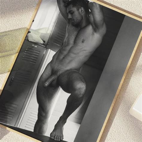 Classic Male Nude Photo Locker Room Full Frontal Nudity Portrait