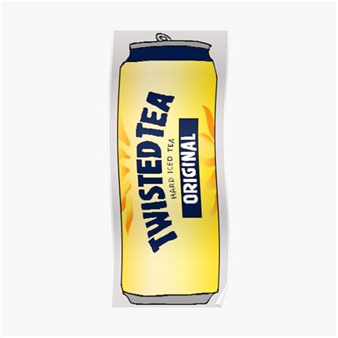 twisted tea poster  sale  catcar redbubble