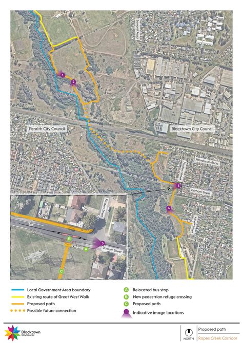 proposed walkway   ropes creek corridor    blacktown