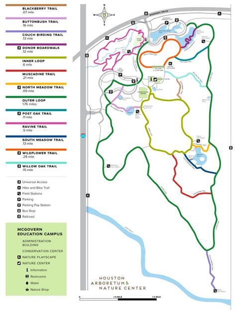 map image houston arboretum nature center