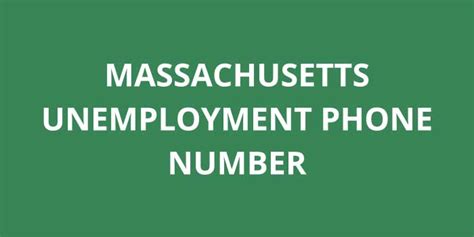 What is the massachusetts unemployment phone number?