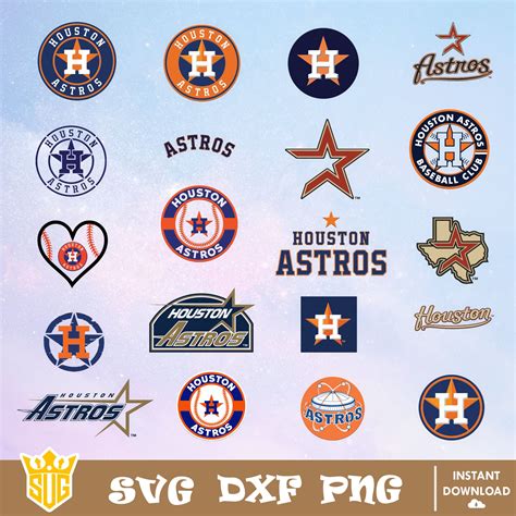 The Houston Astros Team Logos Are Shown In This Graphic File Which Includes Six Different Teams