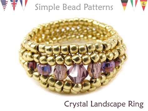 Beaded Rings Pattern How To Make A Beaded Ring Tutorial Bead Etsy