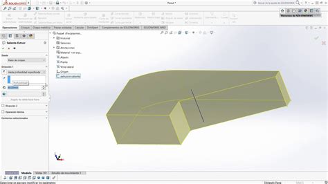 Solid Works Tutorial 006 Operacion Extrusion Saliente Base Youtube