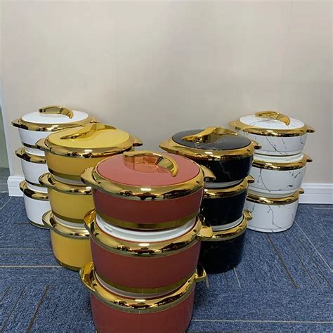 African Household Hot Pot Insulated Casserole Set Food Warmer Display Set