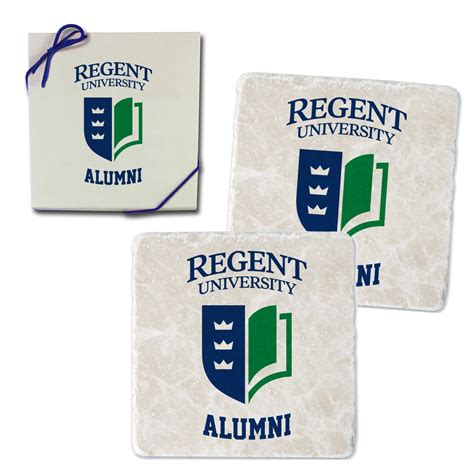 Regent Alumni Stone Coasters - 2 Pack | Regent Gift Shop