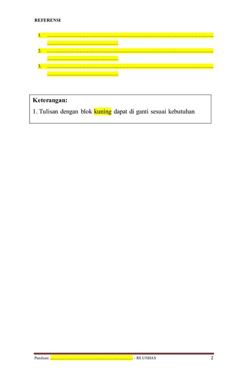 contoh format panduan