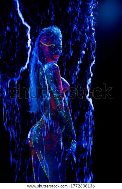 Naked Girl Glow Bodyart Bursted Bubble Stock Photo 1772638136 Shutterstock