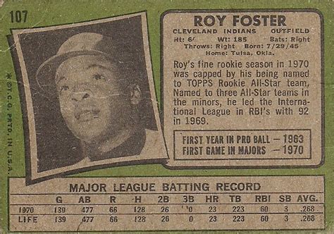 topps    roy foster