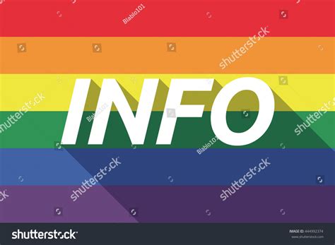 Illustration Long Shadow Gay Pride Flag Stock Vector Royalty Free