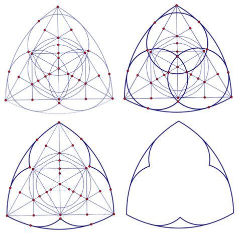 Image Of Geometric Construction Of Trefoil Tracery For A Gothic