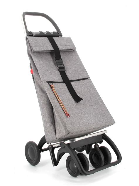 Chariot De Course Rolser Big Tweed Roues Pivotantes Pliante Gris