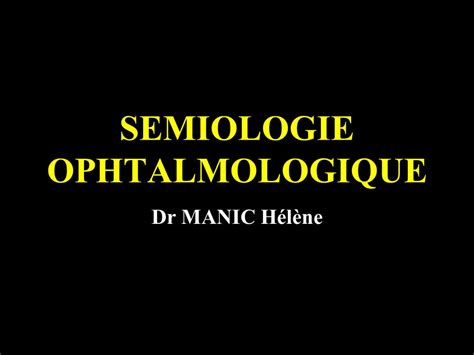 Cours Semiologie Ophtalmologique