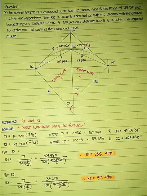 Solved Civil Engineering Topic Compound Curve And Please Provide