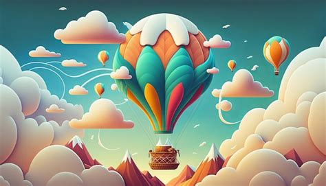 Premium Photo Whimsical Hot Air Balloon Adventure