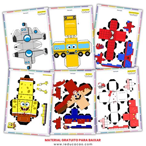Brinquedos De Papel Para Imprimir Recortar E Montar