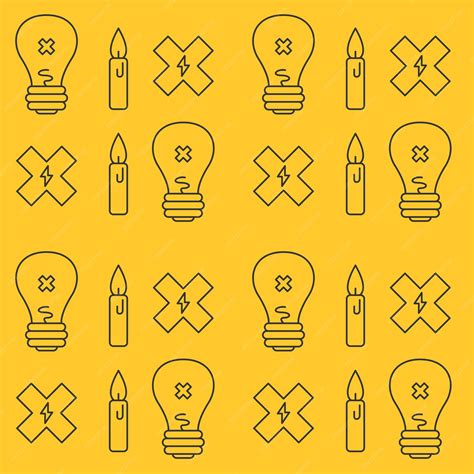 Premium Vector | Power outage seamless pattern design, electricity