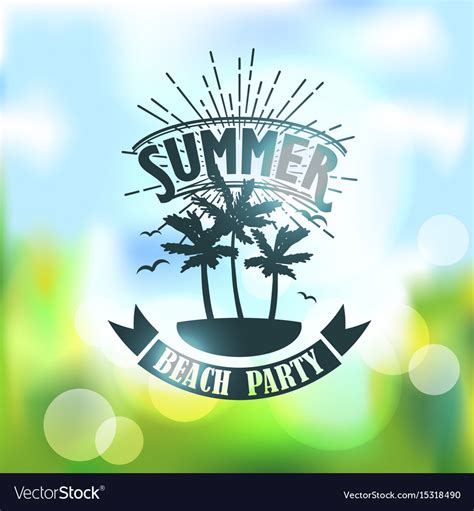 Banner For Summer Beach Party Royalty Free Vector Image