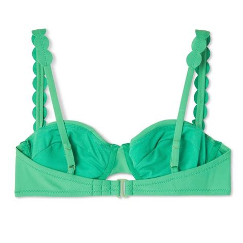 RHODE Swim Rhode Nwot Green Scalloped Edge Underwire Bikini Top Poshmark