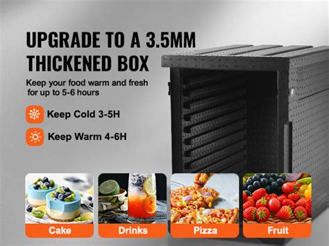 Vevor Insulated Food Pan Carrier Qt Hot Box For Catering Lldpe