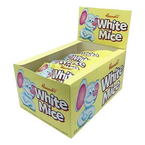 Hannahs White Mice Chocolate Vegetarian Sweets 40g Pack Of 24