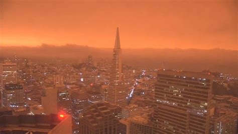 Videos Show San Francisco Skies Turn Orange As Wildfires Rage