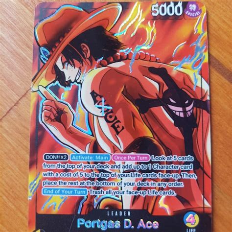 Ace One Piece Cards Etsy