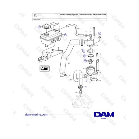 Volvo Penta 50l Gxi Closed Cooling System Thermostat And Expansion