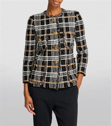 Womens St John Black Metallic Jacket Harrods Us