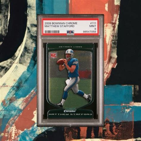 Bowman Chrome Matthew Stafford Psa Ebay