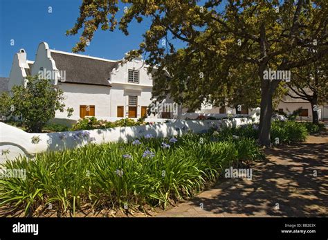 Typical Cape Dutch House In Stellenbosch South Africa Stock Photo Alamy