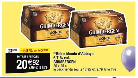 Promo Bière Blonde D abbaye Vol Grimbergen chez Cora iCatalogue fr