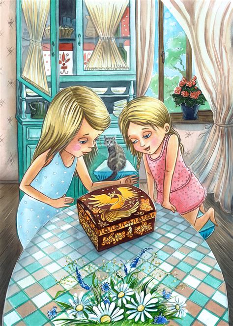 Иллюстрация Бабушкина шкатулка в стиле детский | Illustrators.ru