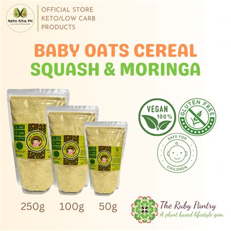 Baby Oats Cereal - Squash and Moringa - by The Ruby Pantry - Plant ...