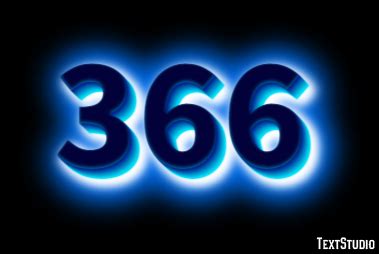 366 Text Effect and Logo Design Number